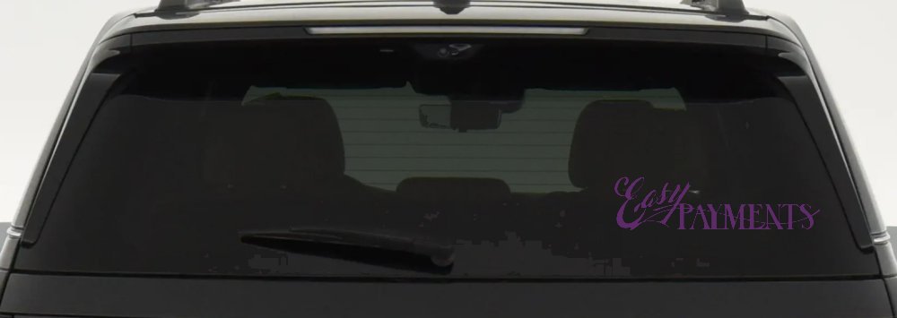 Easy Payments Store Window Lettering Business Car or Truck Window Decal Sticker (Violet)