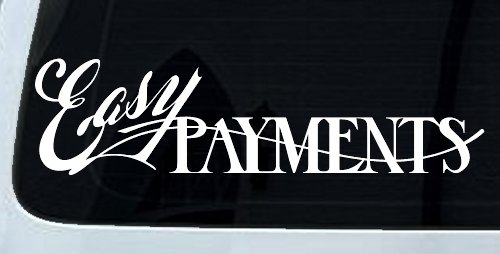 Easy Payments Store Window Lettering Business Car or Truck Window Decal Sticker