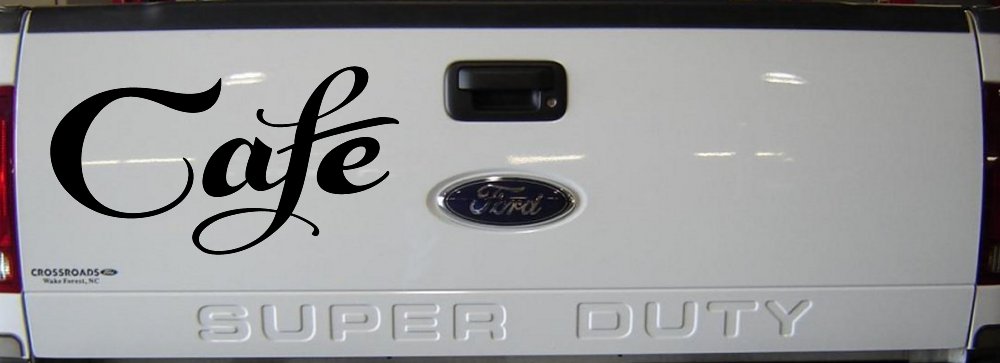 Cafe Window Lettering Sign Business Car or Truck Window Decal Sticker