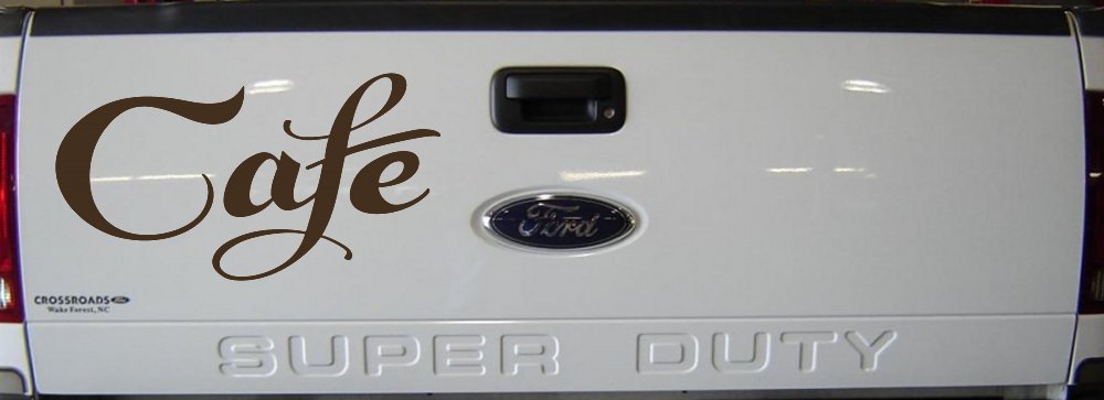 Cafe Window Lettering Sign Business Car or Truck Window Decal Sticker