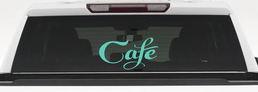 Cafe Window Lettering Sign Business Car or Truck Window Decal Sticker