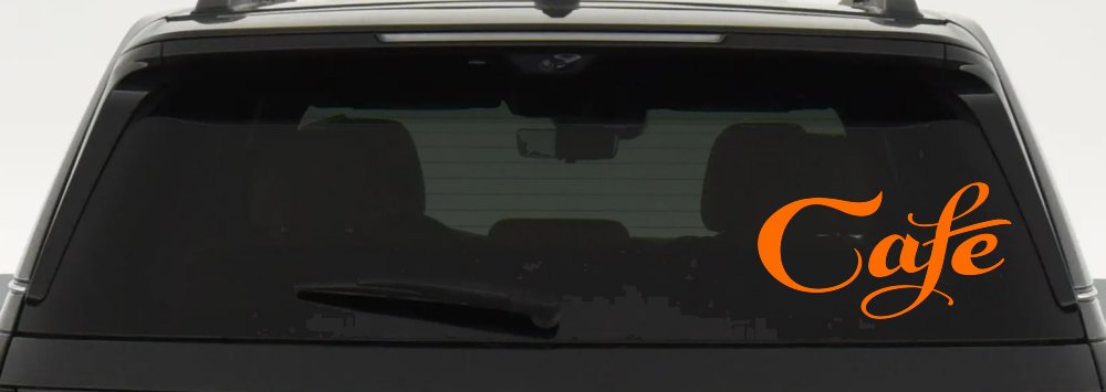Cafe Window Lettering Sign Business Car or Truck Window Decal Sticker