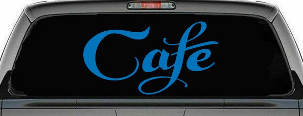Cafe Window Lettering Sign Business Car or Truck Window Decal Sticker