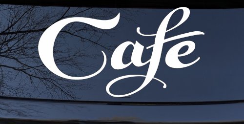 Cafe Window Lettering Sign Business Car or Truck Window Decal Sticker