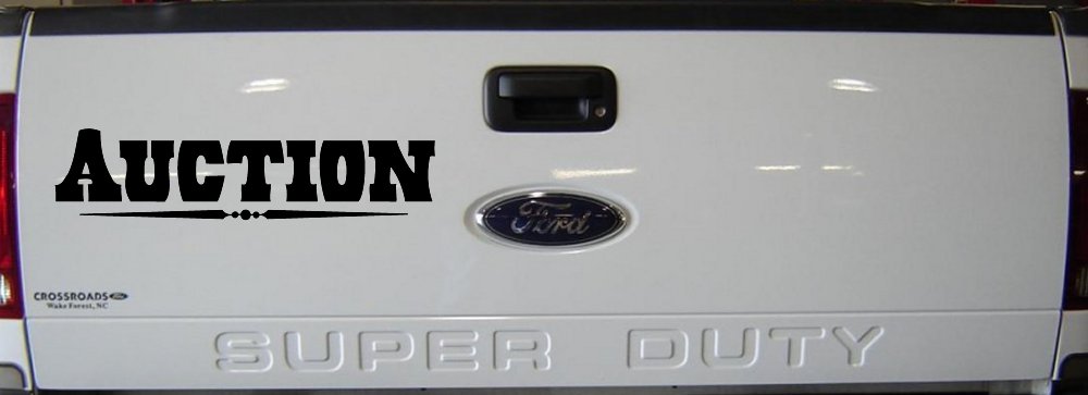 Auction Window Lettering Sign Business Car or Truck Window Decal Sticker