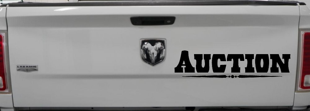 Auction Window Lettering Sign Business Car or Truck Window Decal Sticker (Black)