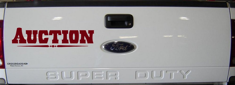 Auction Window Lettering Sign Business Car or Truck Window Decal Sticker (Burgundy)