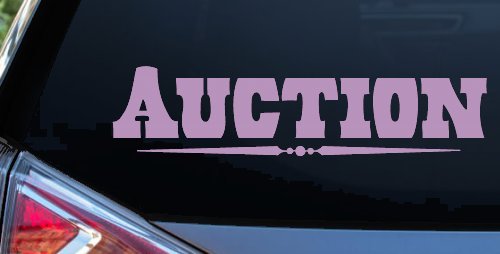 Auction Window Lettering Sign Business Car or Truck Window Decal Sticker (Lilac)
