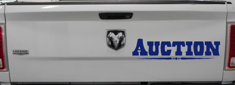 Auction Window Lettering Sign Business Car or Truck Window Decal Sticker (Navy)