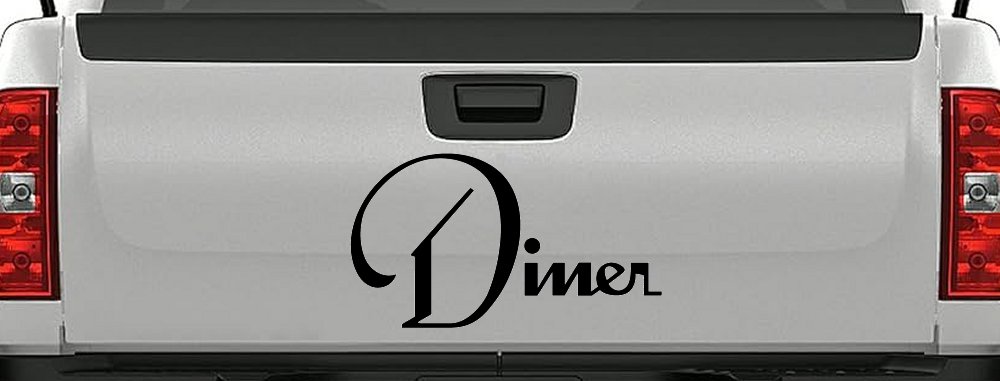 Diner Window Lettering Sign Business Car or Truck Window Decal Sticker
