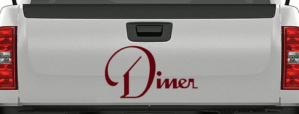 Diner Window Lettering Sign Business Car or Truck Window Decal Sticker