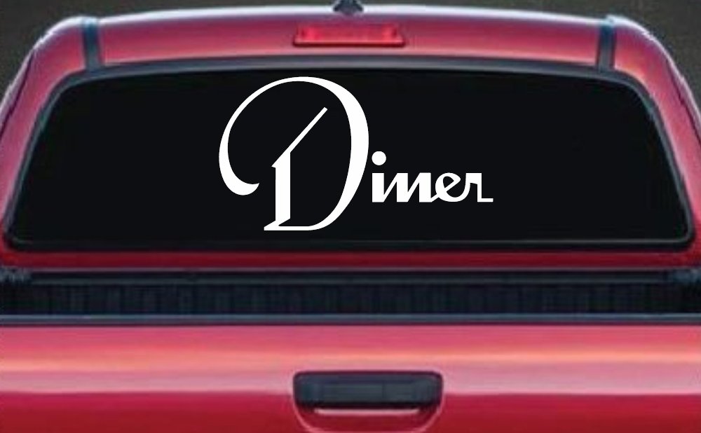 Diner Window Lettering Sign Business Car or Truck Window Decal Sticker