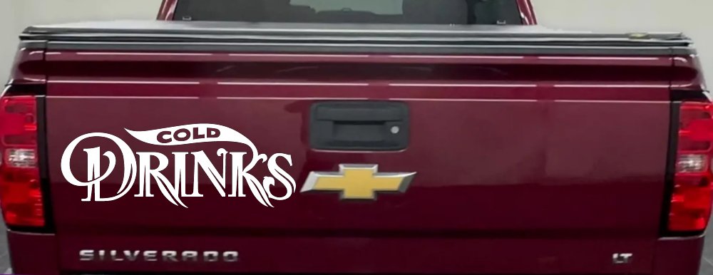Cold Drinks Store Window Lettering Business Car or Truck Window Decal Sticker