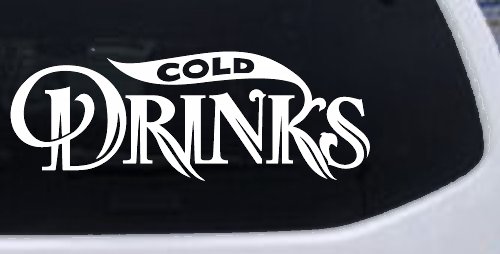 Cold Drinks Store Window Lettering Business Car or Truck Window Decal Sticker