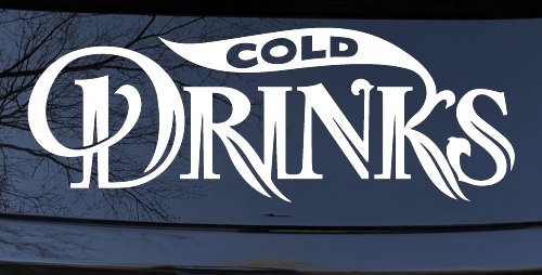 Cold Drinks Store Window Lettering Business Car or Truck Window Decal Sticker