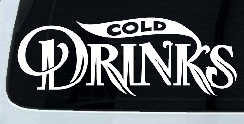 Cold Drinks Store Window Lettering Business Car or Truck Window Decal Sticker