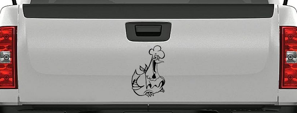 Chicken Business Window Lettering Sign Car or Truck Window Decal Sticker (Black)