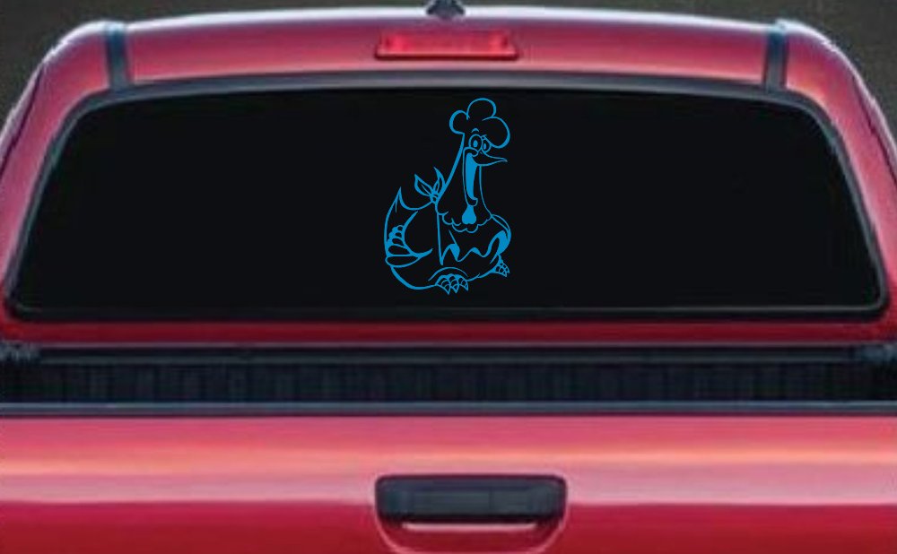 Chicken Business Window Lettering Sign Car or Truck Window Decal Sticker (Blue)