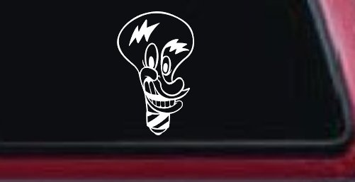 Electrician Light Bulb Business Window Lettering Sign Car or Truck Window Decal Sticker (White)