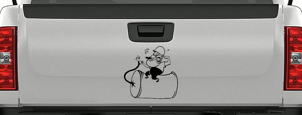 Bomb Dynamite Technician Business Car or Truck Window Decal Sticker (Black)