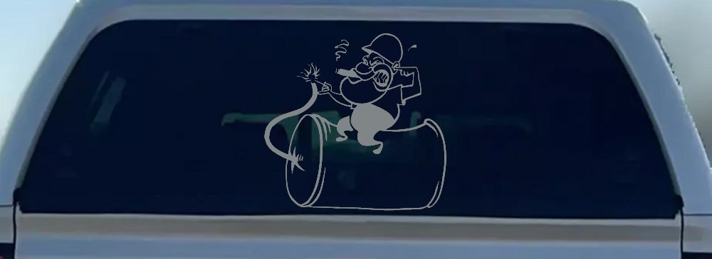 Bomb Dynamite Technician Business Car or Truck Window Decal Sticker (Telegrey)
