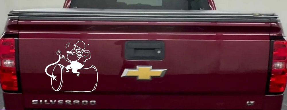 Bomb Dynamite Technician Business Car or Truck Window Decal Sticker (White)
