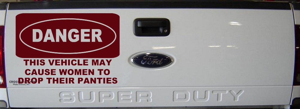 Danger This Vehicle May Cause Women to Drop Their Panties Off Road Motor Sports Car or Truck Window Decal Sticker (Purple Red)
