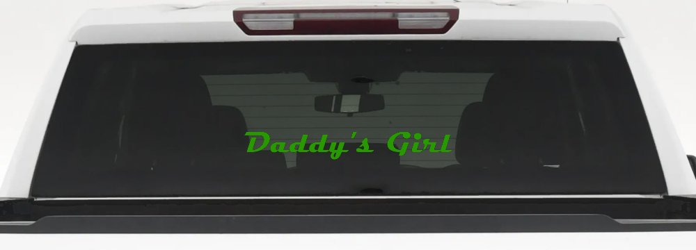Daddy's Girl Car or Truck Window Decal Sticker (Lime)