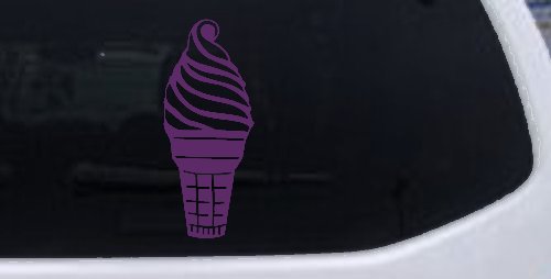 Ice Cream Cone Store Window Lettering Business Car or Truck Window Vinyl Decal Sticker (Violet)