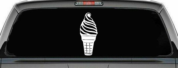 Ice Cream Cone Store Window Lettering Business Car or Truck Window Decal Sticker
