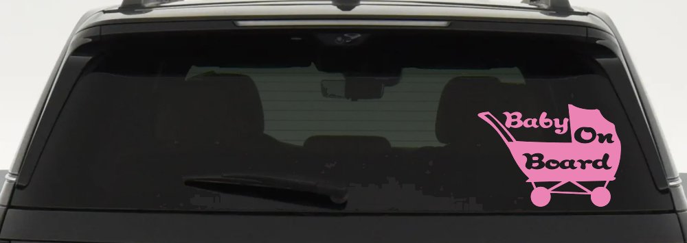 Baby On Board Stroller Girlie Car or Truck Window Decal Sticker