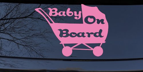 Baby On Board Stroller Girlie Car or Truck Window Decal Sticker