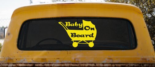 Baby On Board Stroller Girlie Car or Truck Window Decal Sticker