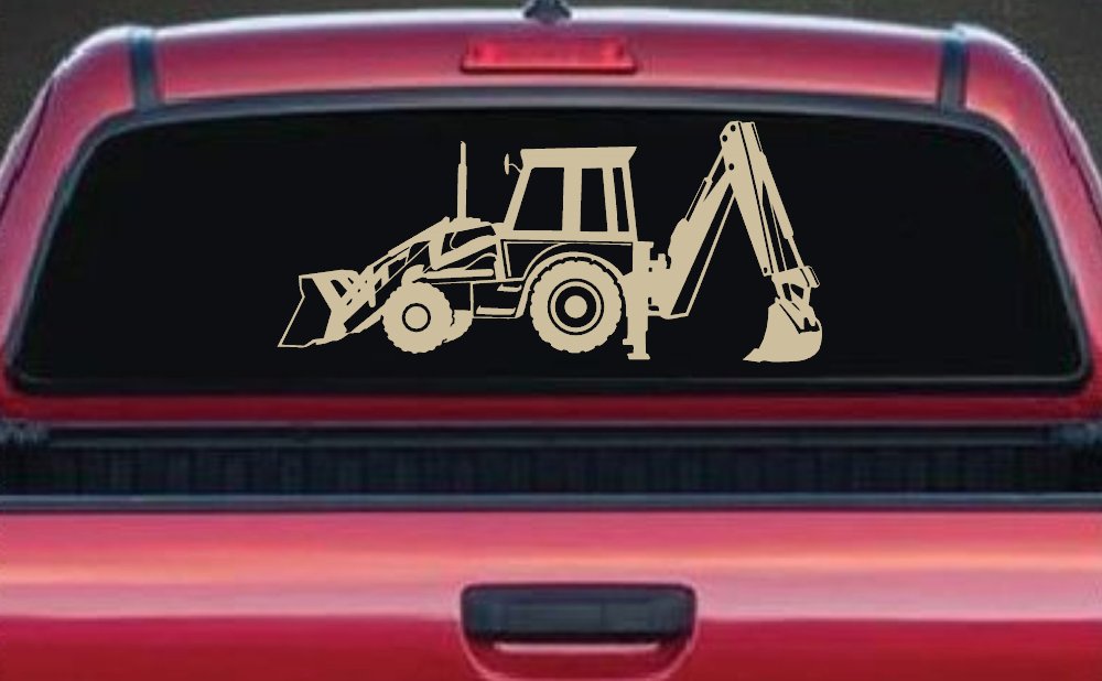 Backhoe Tractor Business Window Lettering Sign Car or Truck Window Decal Sticker