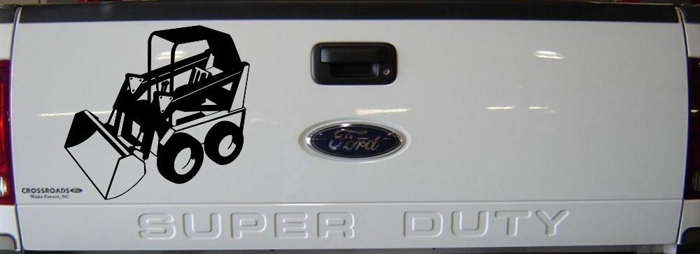 Skid Steer Loader Construction Business Window Lettering Sign Car or Truck Window Decal Sticker (Black)