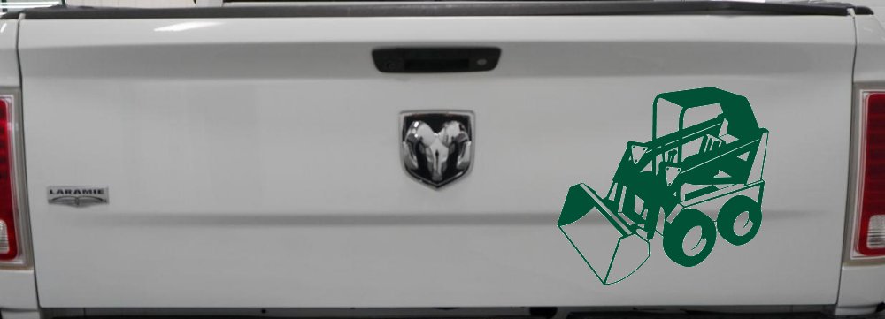 Skid Steer Loader Construction Business Window Lettering Sign Car or Truck Window Decal Sticker (Dark Green)