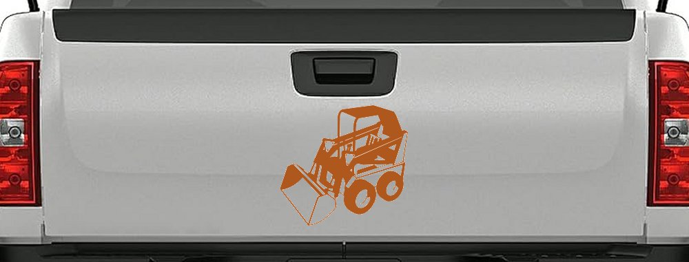 Skid Steer Loader Construction Business Window Lettering Sign Car or Truck Window Decal Sticker (Nut Brown)