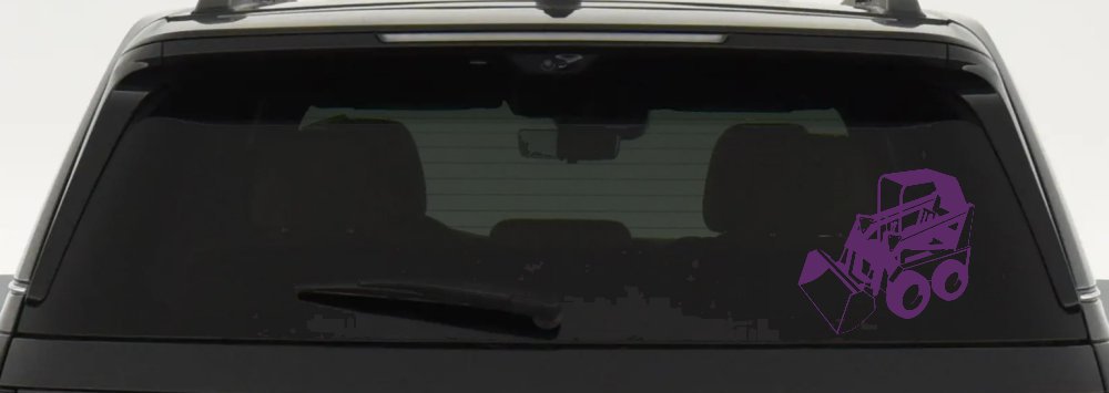 Skid Steer Loader Construction Business Window Lettering Sign Car or Truck Window Vinyl Decal Sticker (Violet)