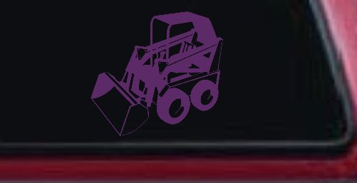 Skid Steer Loader Construction Business Window Lettering Sign Car or Truck Window Decal Sticker (Violet)