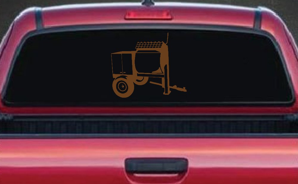 Cement Concrete Mixer Construction Business Car or Truck Window Decal Sticker
