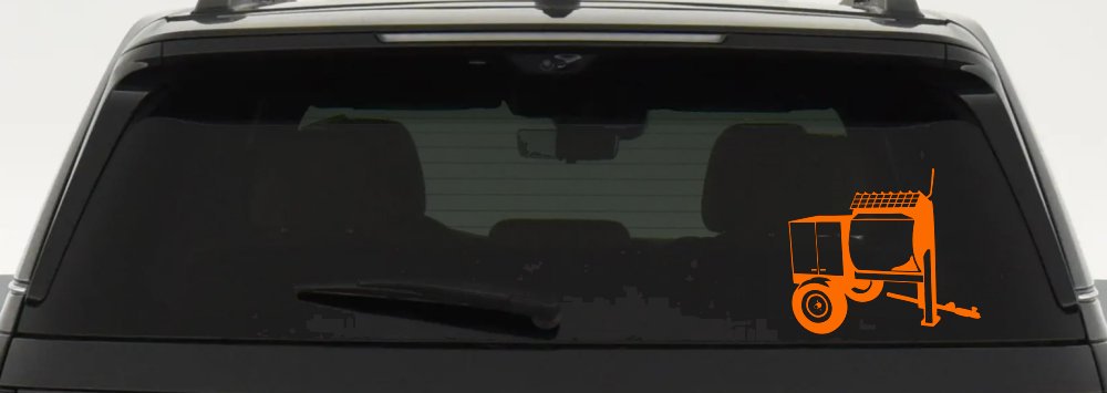 Cement Concrete Mixer Construction Business Car or Truck Window Decal Sticker