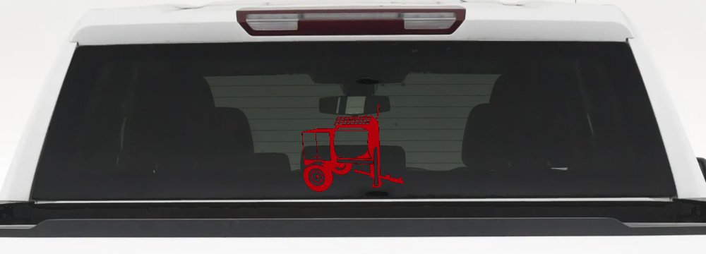 Cement Concrete Mixer Construction Business Car or Truck Window Decal Sticker
