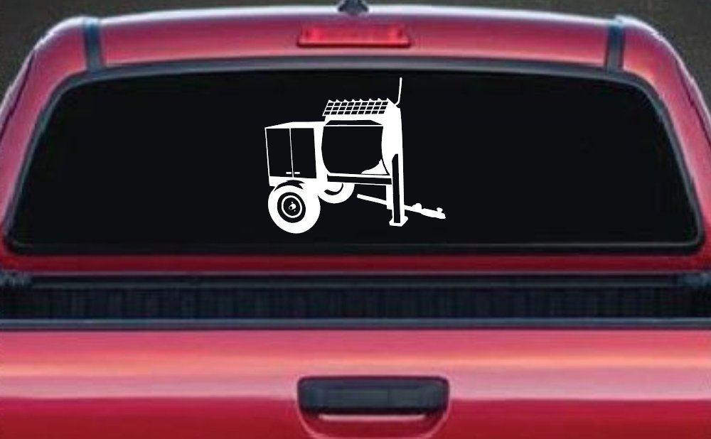 Cement Concrete Mixer Construction Business Car or Truck Window Decal Sticker