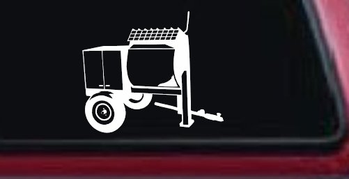 Cement Concrete Mixer Construction Business Car or Truck Window Decal Sticker