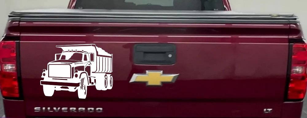Dump Truck Construction Business Car or Truck Window Decal Sticker