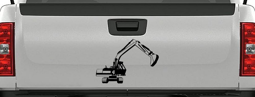 Track Hoe Excavator Construction Business Car or Truck Window Decal Sticker