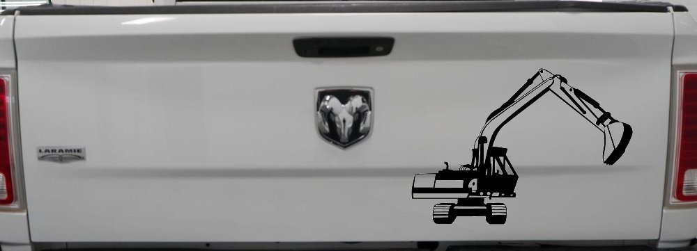 Track Hoe Excavator Construction Business Car or Truck Window Decal Sticker
