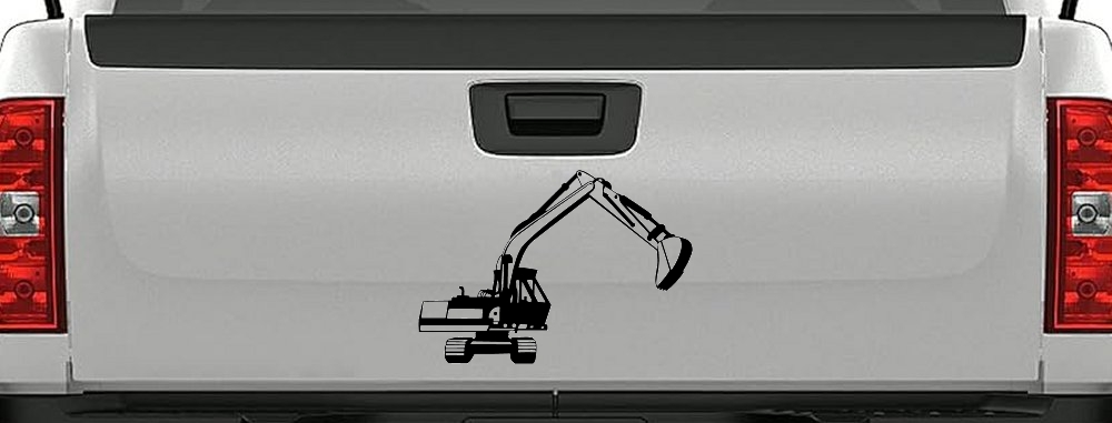 Track Hoe Excavator Construction Business Car or Truck Window Decal Sticker