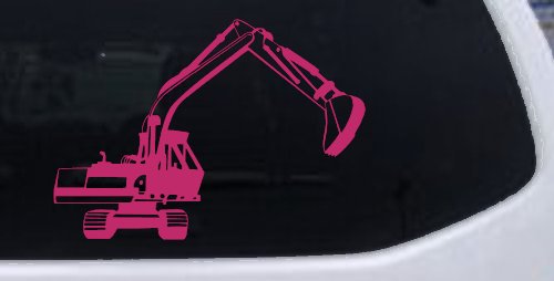 Track Hoe Excavator Construction Business Car or Truck Window Decal Sticker