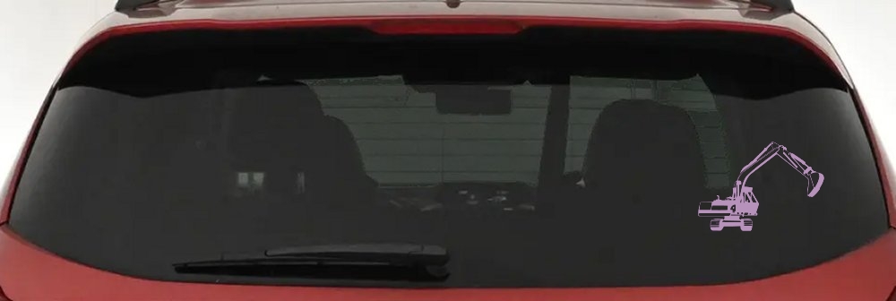 Track Hoe Excavator Construction Business Car or Truck Window Decal Sticker